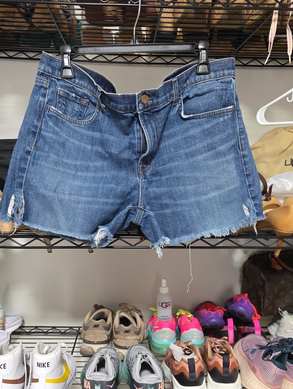 J Brand Distressed Blue Denim Cutoff Shorts